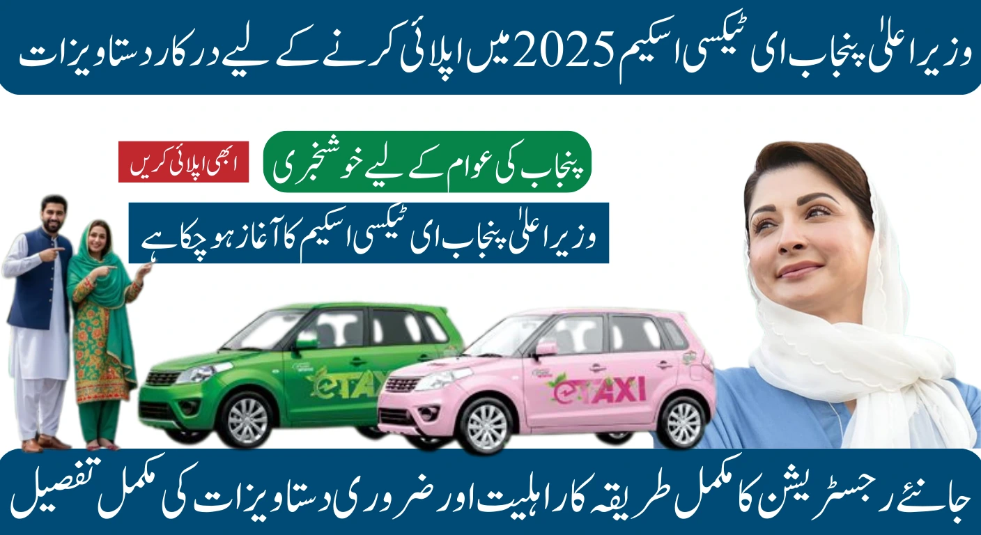 CM Punjab E Taxi Scheme required documents 2025