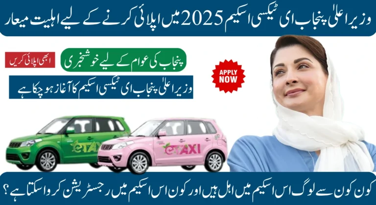 CM Punjab E Taxi Scheme eligibility criteria 2025