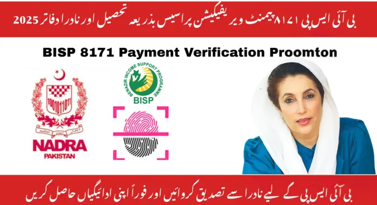 BISP 8171 Payment Verification 2025: Easy NADRA & Tehsil