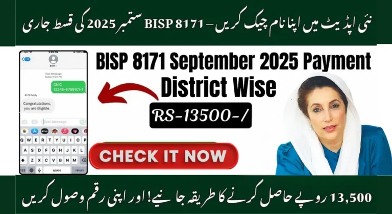 District Wise BISP 8171 September 2025 Payments – Latest Updates & Full Breakdown