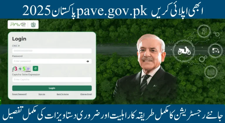 PAVE.gov.pk electric bike scheme 2025 in Pakistan