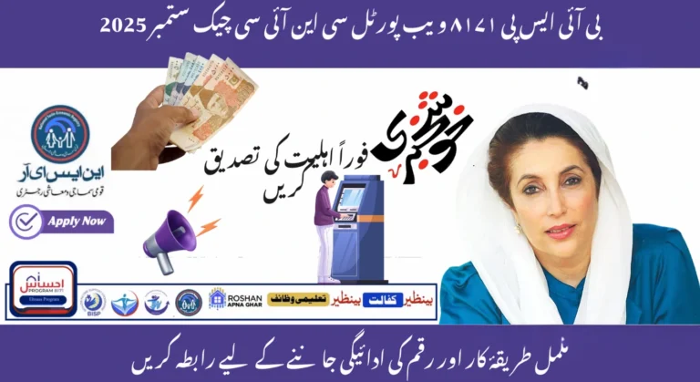 BISP 8171 Web Portal CNIC Check September 2025 – Latest Updates & Easy Guide