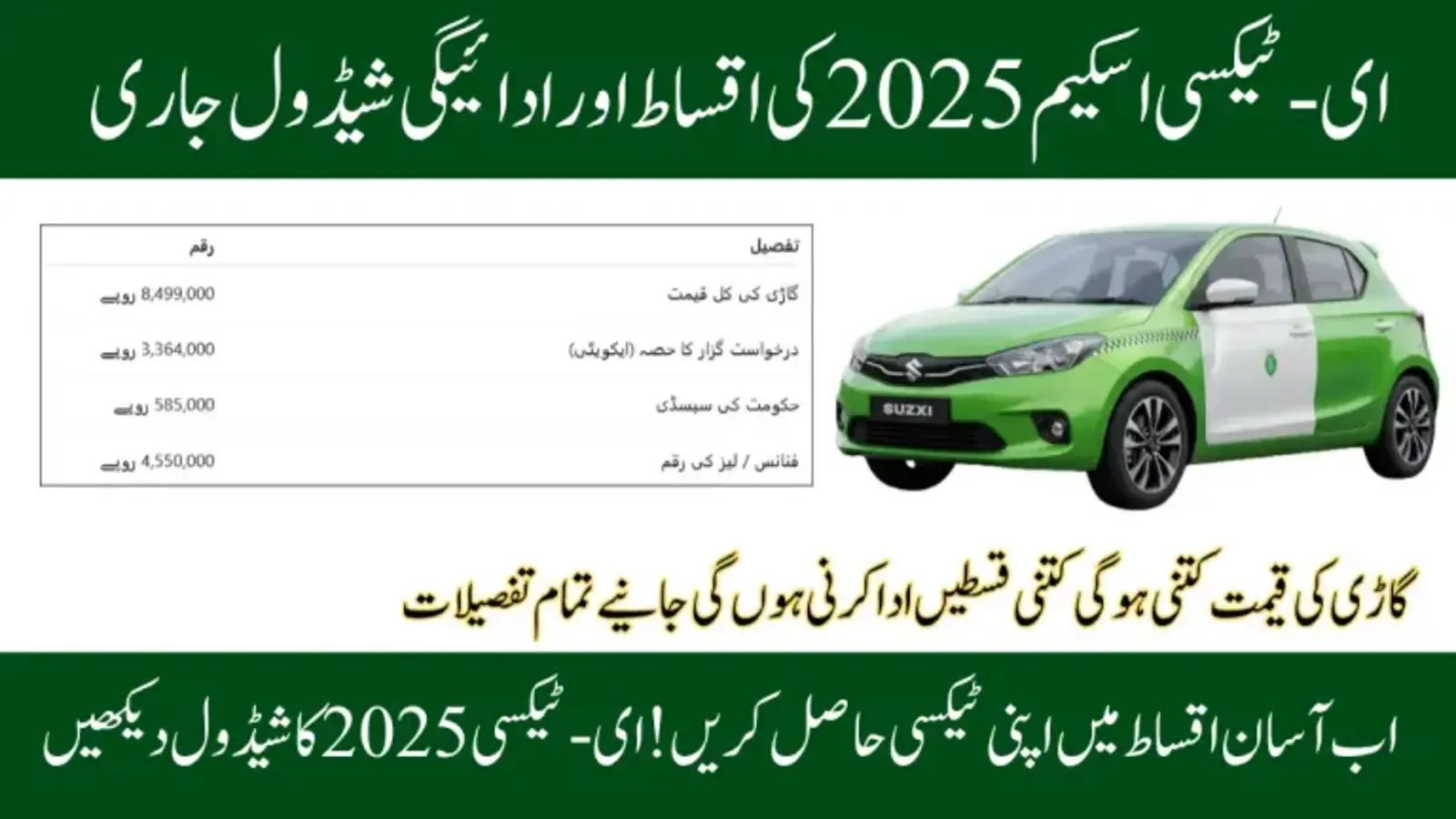 E-Taxi Scheme 2025 Repayment Schedule – Online Apply & Benefits for Youth